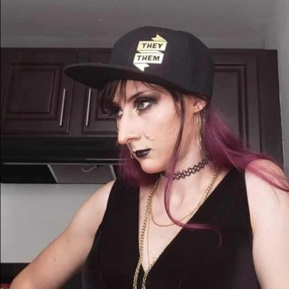🌈 THEY THEM- Pronoun Trucker hat